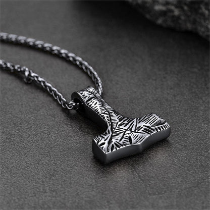 Viking Thor's Hammer Necklace Mjolnir Pendant For Men