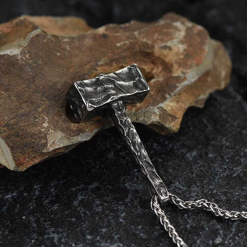 Viking Mjolnir Thor's Hammer Necklace For Men