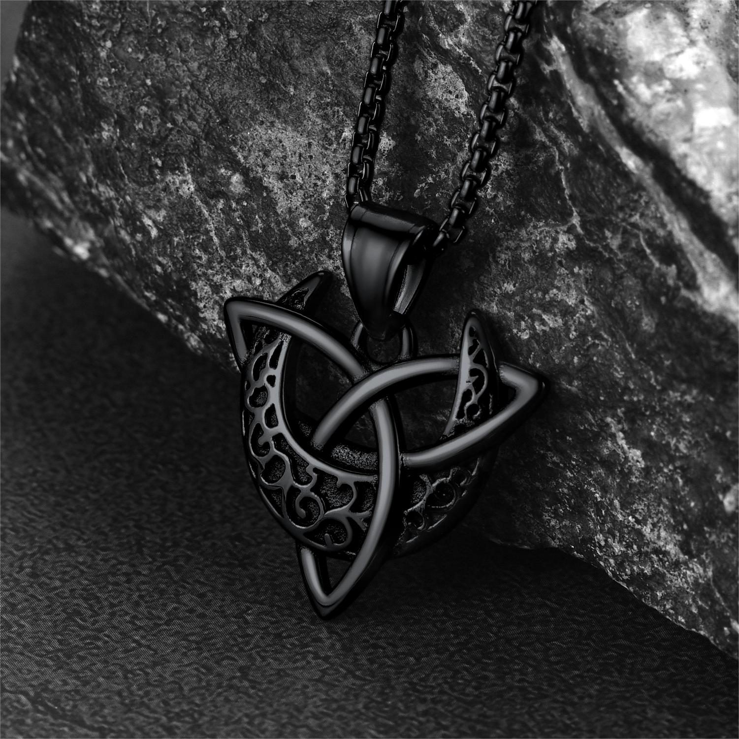 Celtic  Knot Moon Goddess Necklace For Men