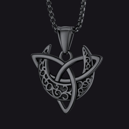 Celtic  Knot Moon Goddess Necklace For Men