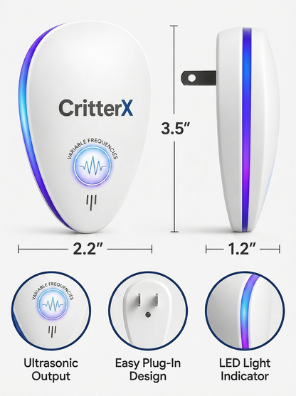 CritterX Pro Advanced Pest Repeller - Eliminate Pests Permanently
