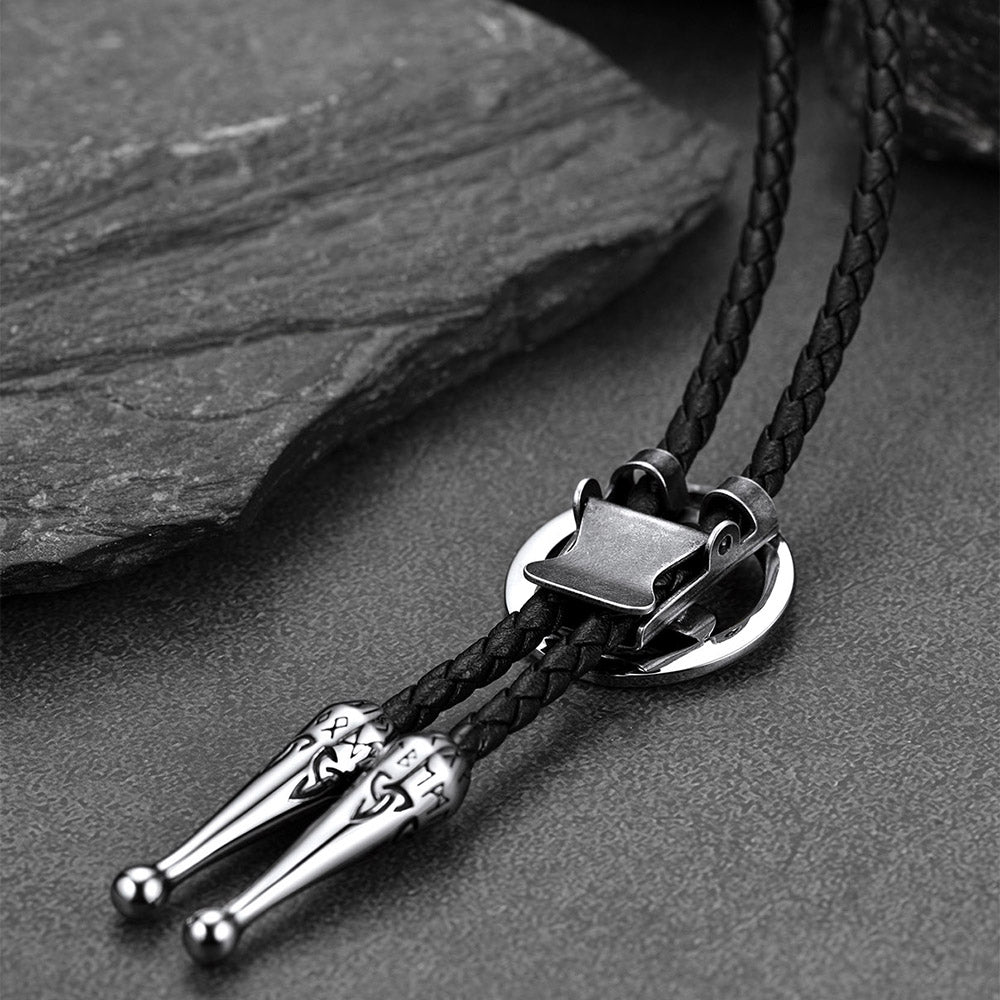 Viking Thor's Hammer Bolo Tie for Men Women