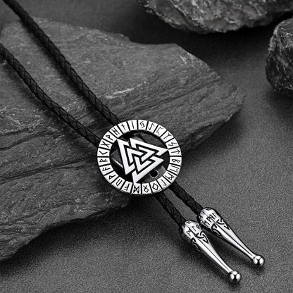 Viking Valknut Bolo Tie for Men Women