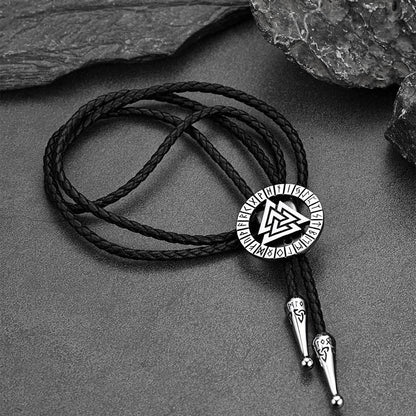 Viking Valknut Bolo Tie for Men Women